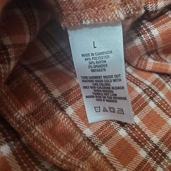 AEROPOSTALE Womens Skirt SZ‎ Large Plaid Light Academia Short Mini 2 Front Slits - Picture 7 of 8